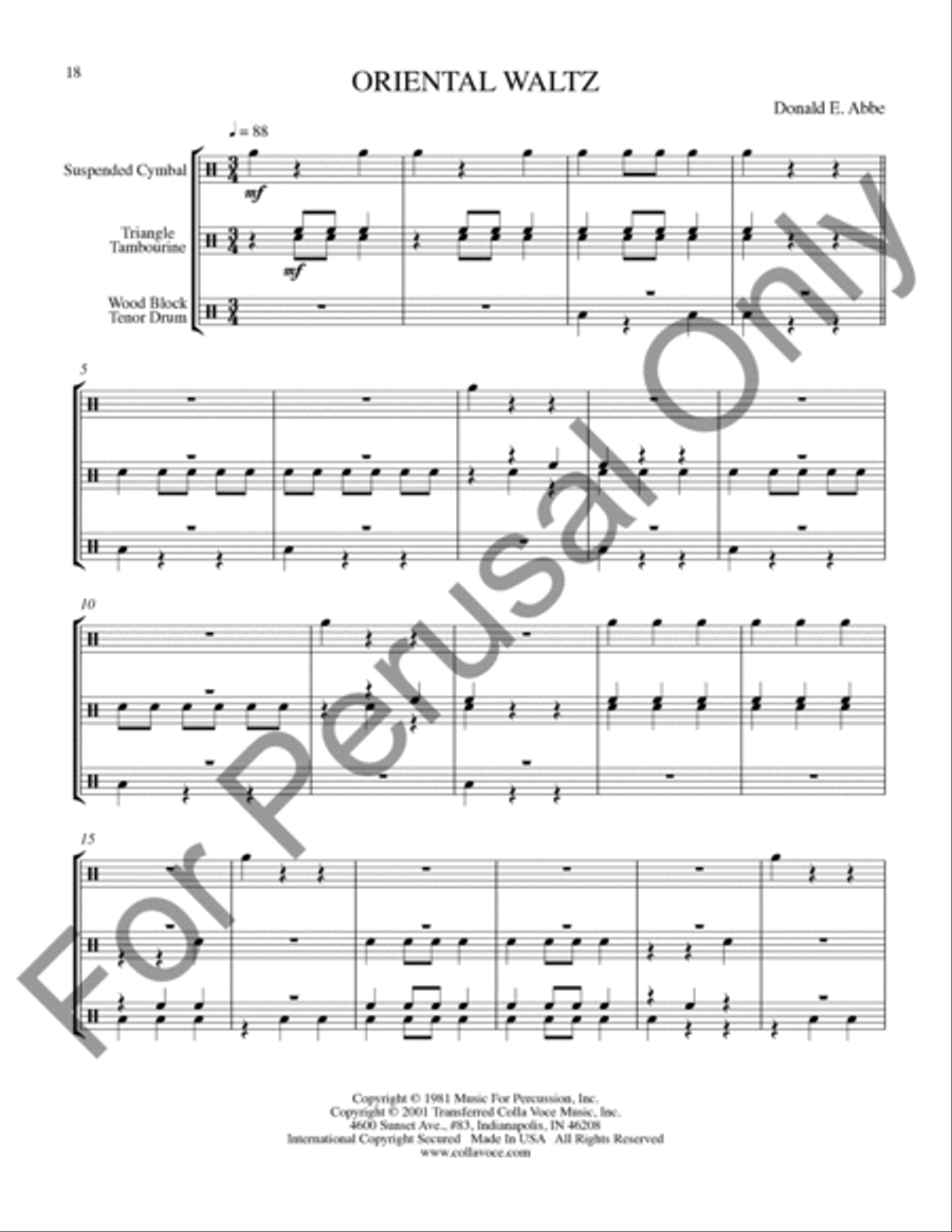 Ten Elementary Percussion Ensembles Percussion Ensemble scores gallery preview page 19