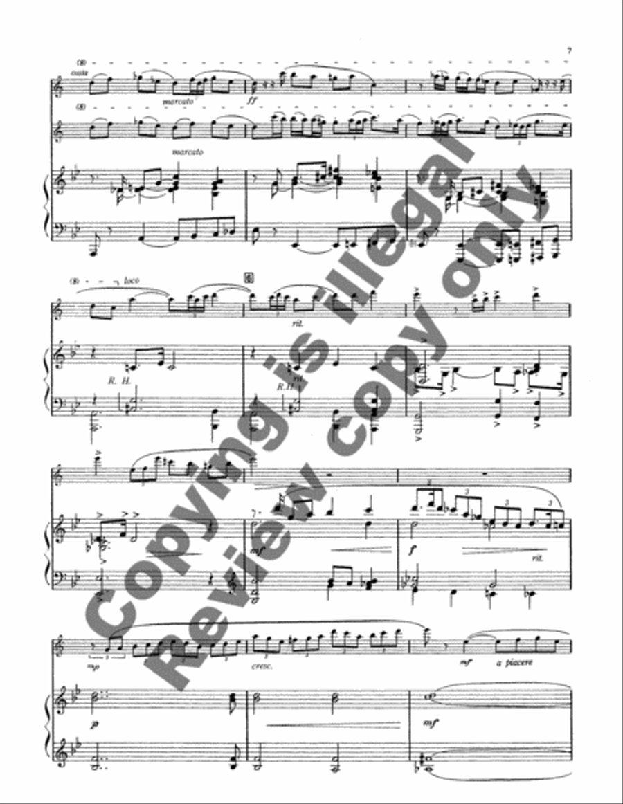 Concerto for Tenor Saxophone and Orchestra or Band 4-Part scores gallery preview page 7