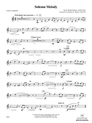 Solemn Melody: 1st B-flat Clarinet