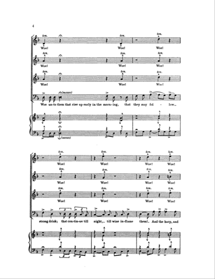Woe Unto Them 4-Part scores gallery preview page 4