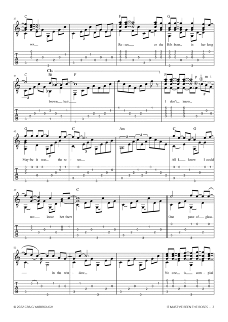 It Must Have Been the Roses Acoustic Guitar scores gallery preview page 3