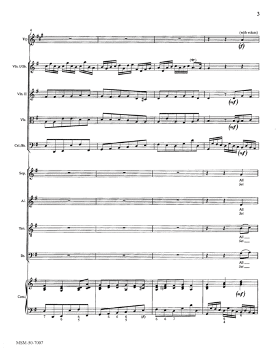 All Glory, Praise and Blessing (Full Score) Choir scores gallery preview page 4