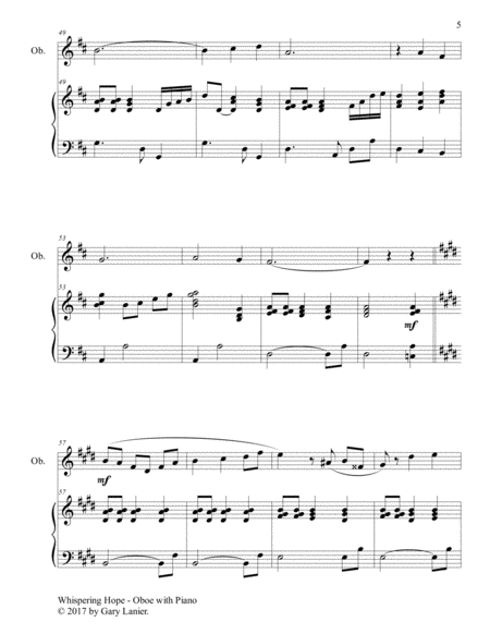3 HYMNS OF HOPE (for Oboe and Piano with Score/Parts) image number null