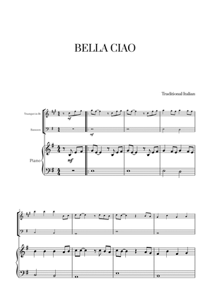 Bella Ciao for Trumpet in Bb, Bassoon and Piano