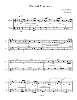 Blessed Assurance (Violin and Viola Duet)