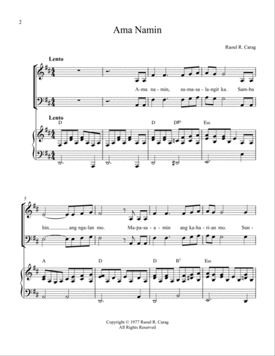 Ama Namin 4-Part scores gallery preview page 2