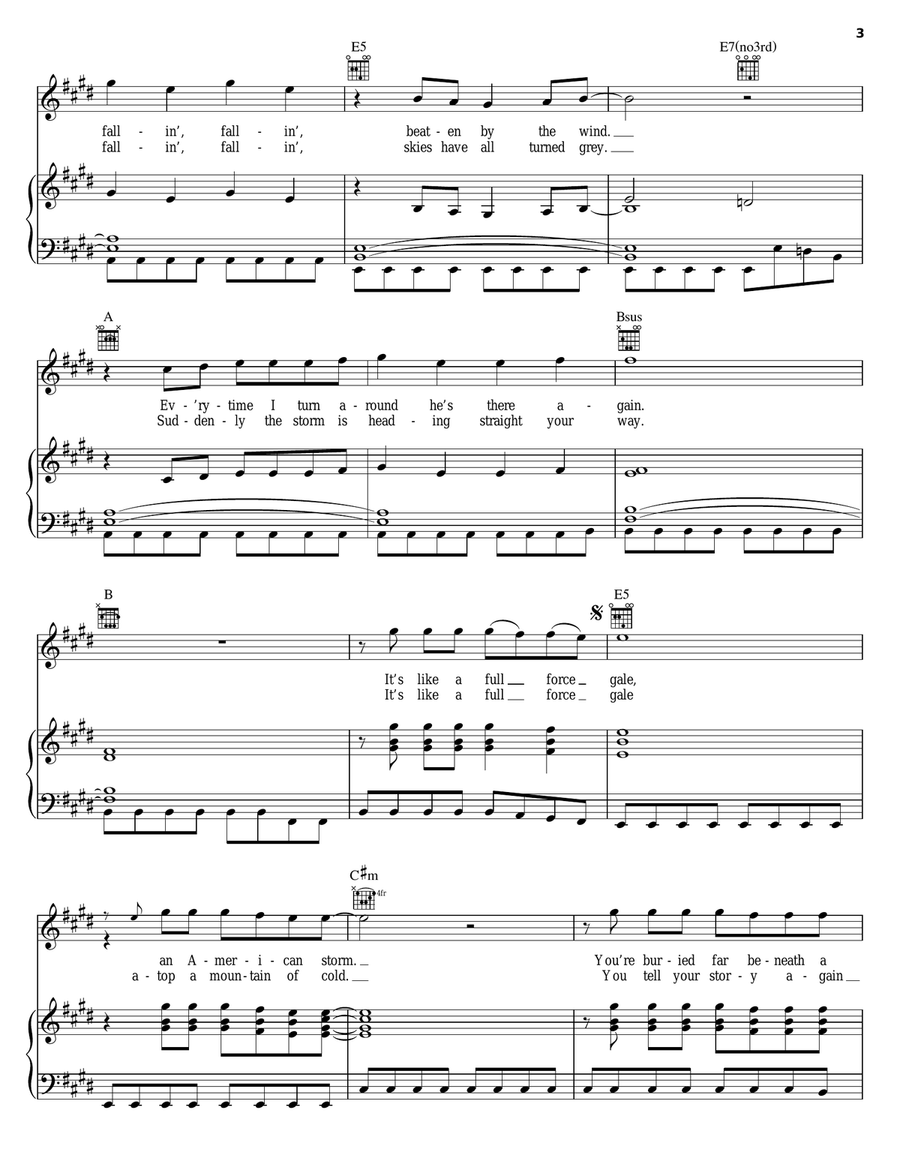 American Storm American Storm Piano, Vocal, Guitar scores gallery preview page 3