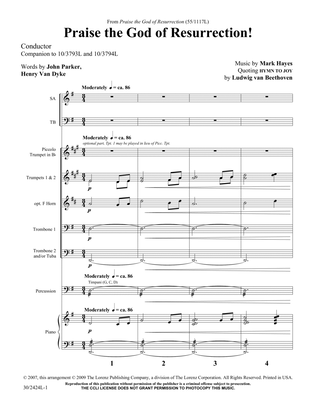 Book cover for Praise the God of Resurrection! - Brass and Percussion Score and Parts - Digital