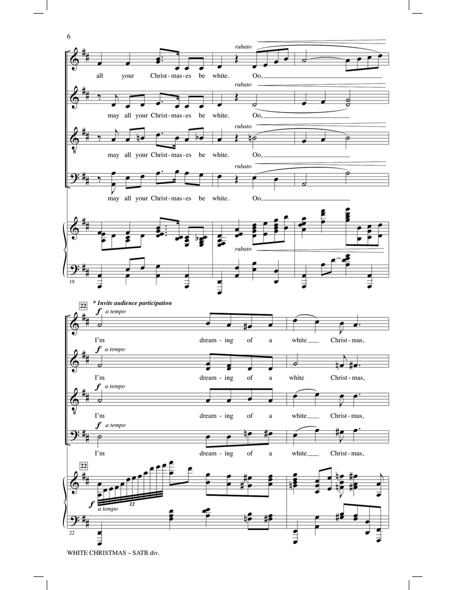 White Christmas (from Holiday Inn) (arr. Molly Ijames) 4-Part scores gallery preview page 5