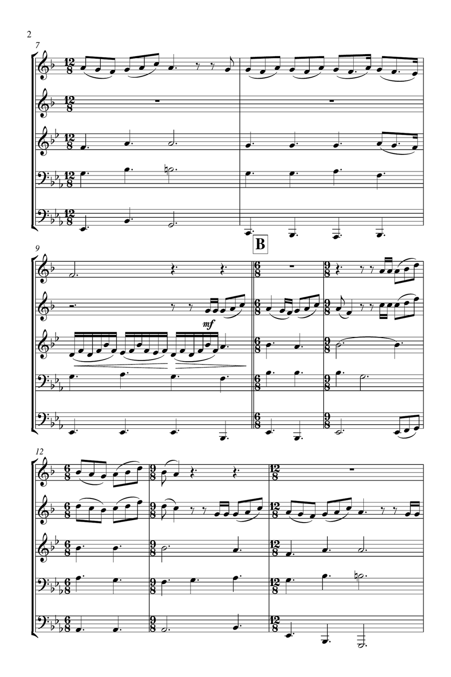 She's Always A Woman Brass Ensemble scores gallery preview page 3