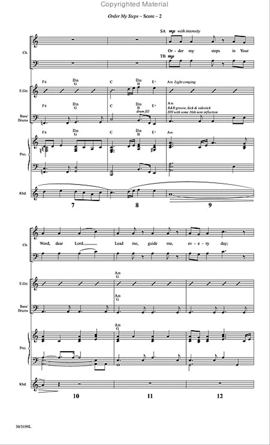 Order My Steps - Rhythm Score and Parts Choir scores gallery preview page 3