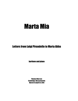 Marta Mia (2018) for baritone and piano