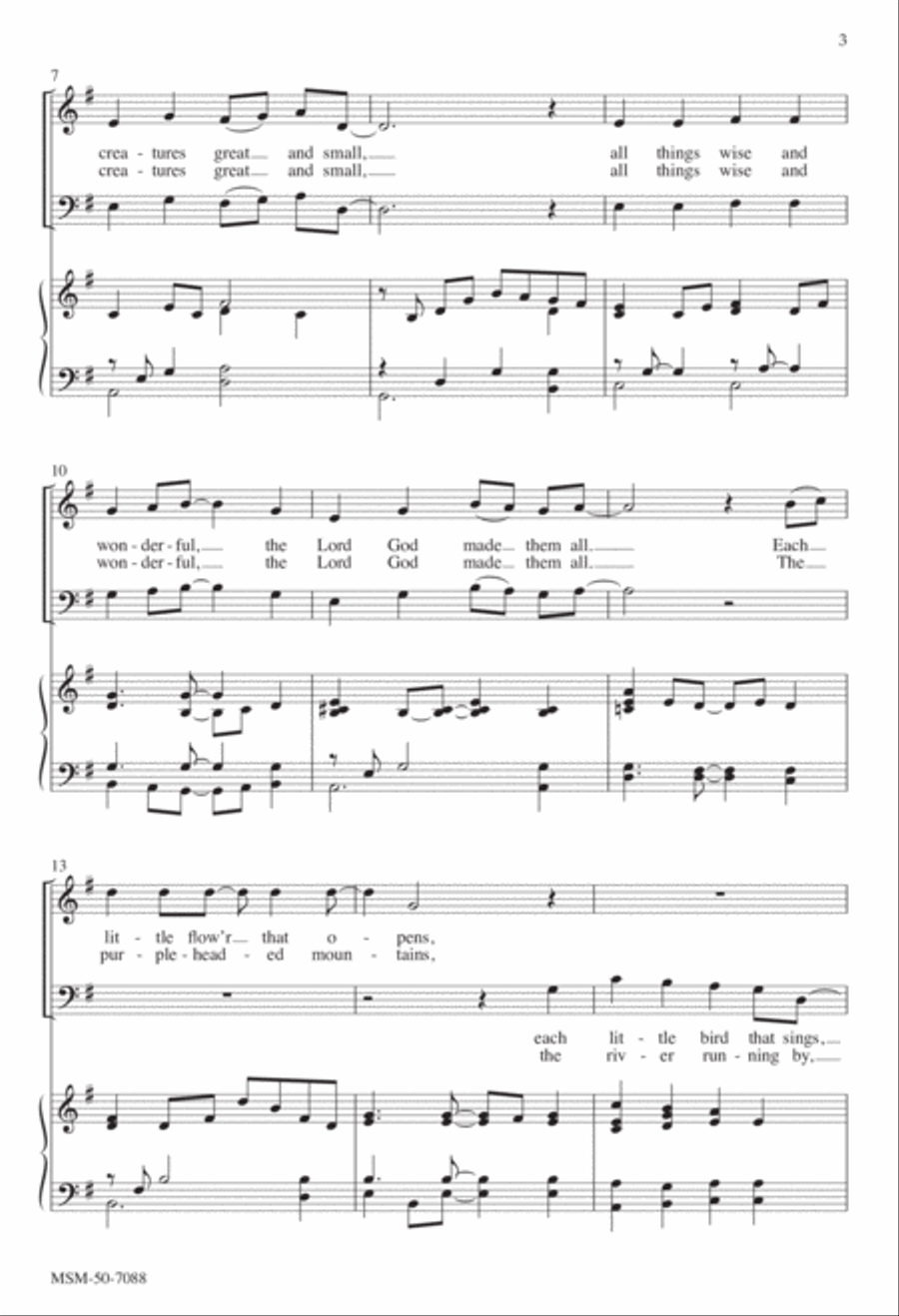 All Things Bright and Beautiful 2-Part scores gallery preview page 3