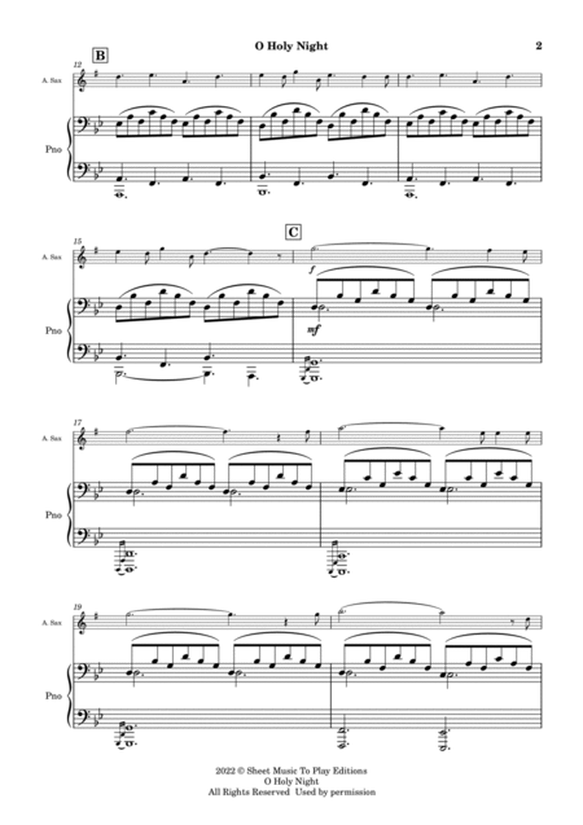 O Holy Night - Alto Sax and Piano (Full Score and Parts) image number null