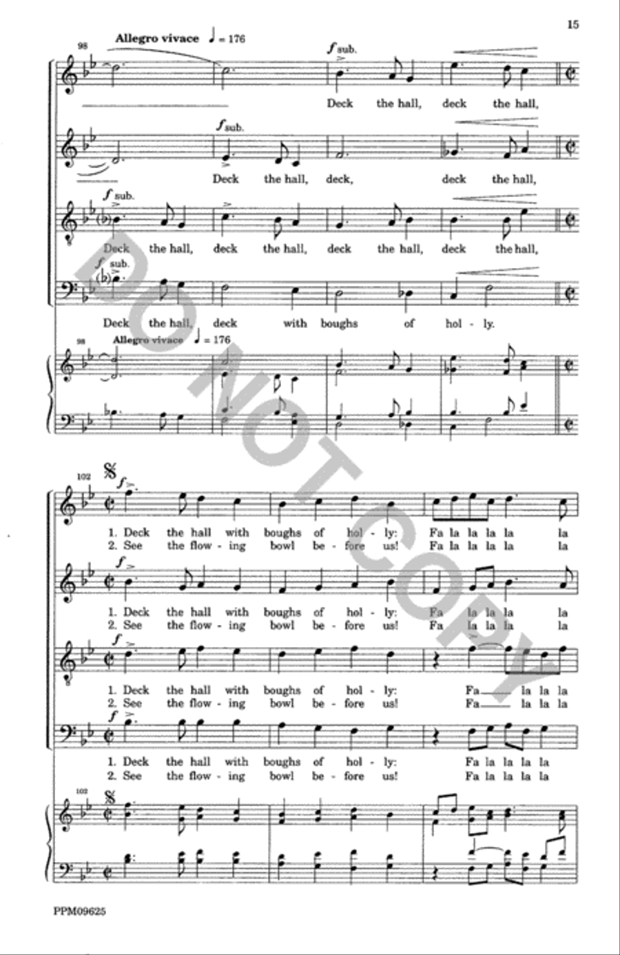 A Christmas Garland--SATB Divisi scores gallery preview page 16