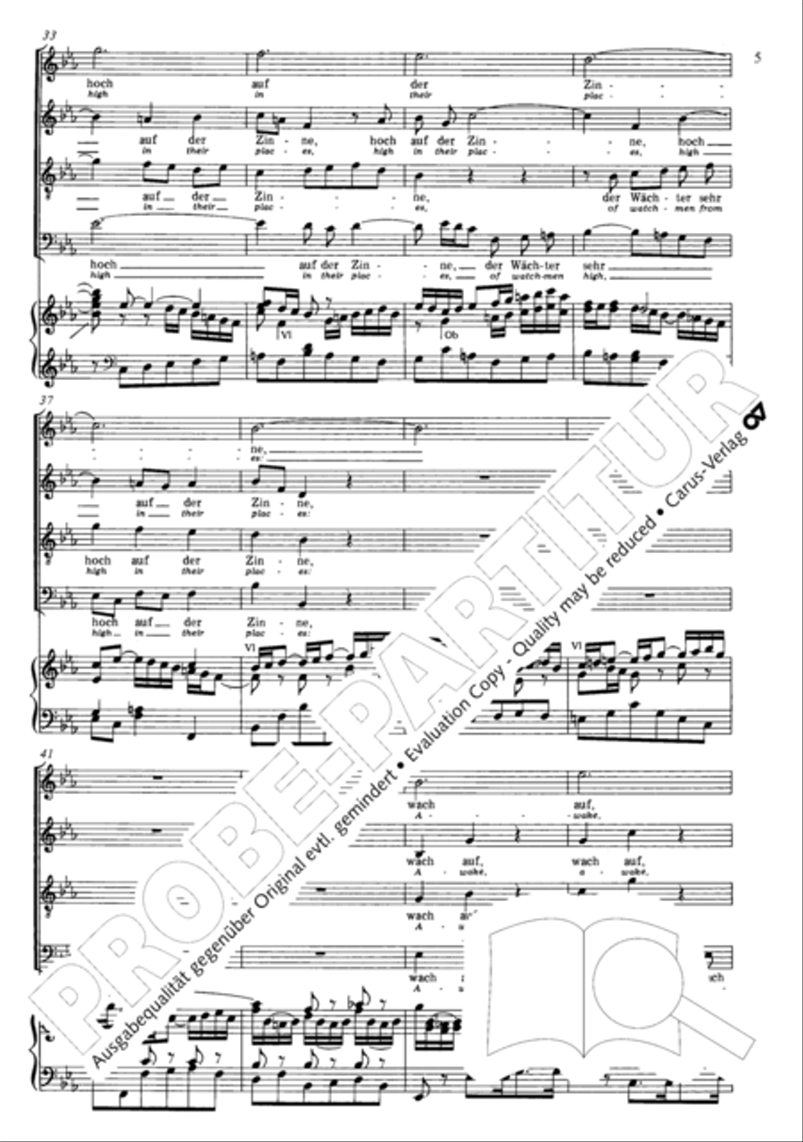 Wake, o wake and hear the voices STB scores gallery preview page 6