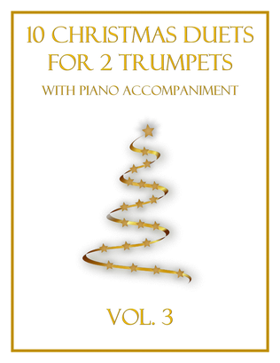 Book cover for 10 Christmas Duets for 2 Trumpets with Piano Accompaniment (Vol. 3)