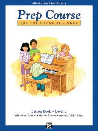 Book cover for Alfred's Basic Piano Prep Course Lesson Book, Book E