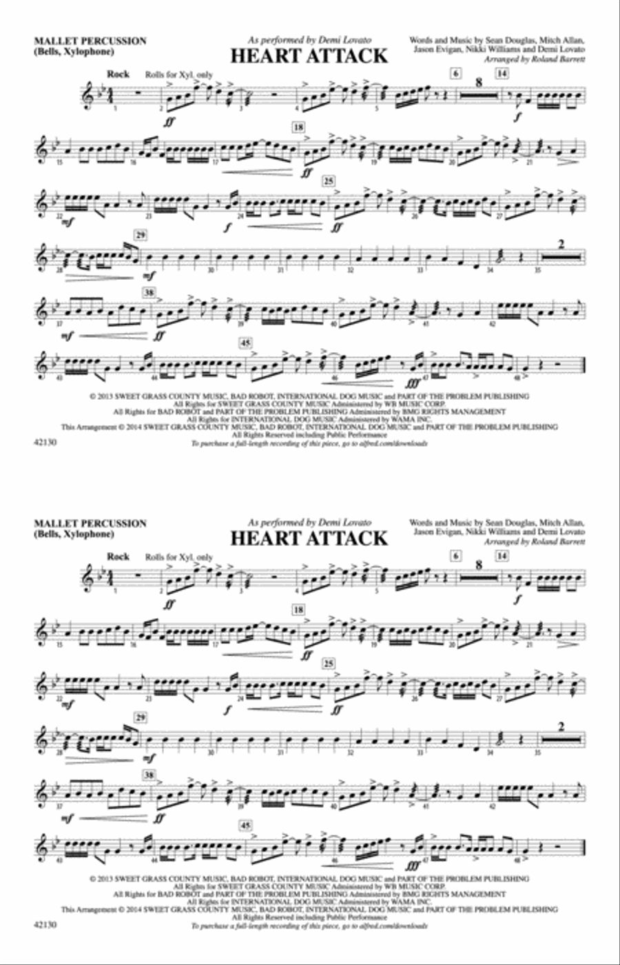 Heart Attack: Mallets Marching Band scores gallery preview page 1