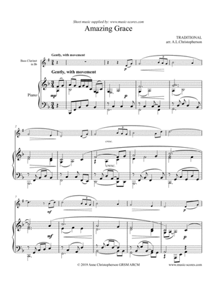 Amazing Grace - Bass Clarinet and Piano