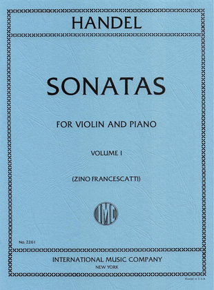 Book cover for Six Sonatas: Volume I (A Major; G Minor; F Major)