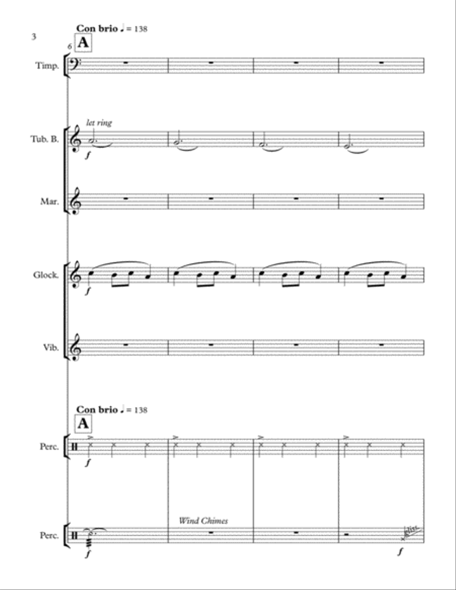 Pops Standards Holiday Concert Series: Ukrainian Bell Carol (For Percussion Ensemble) Percussion Ensemble scores gallery preview page 4