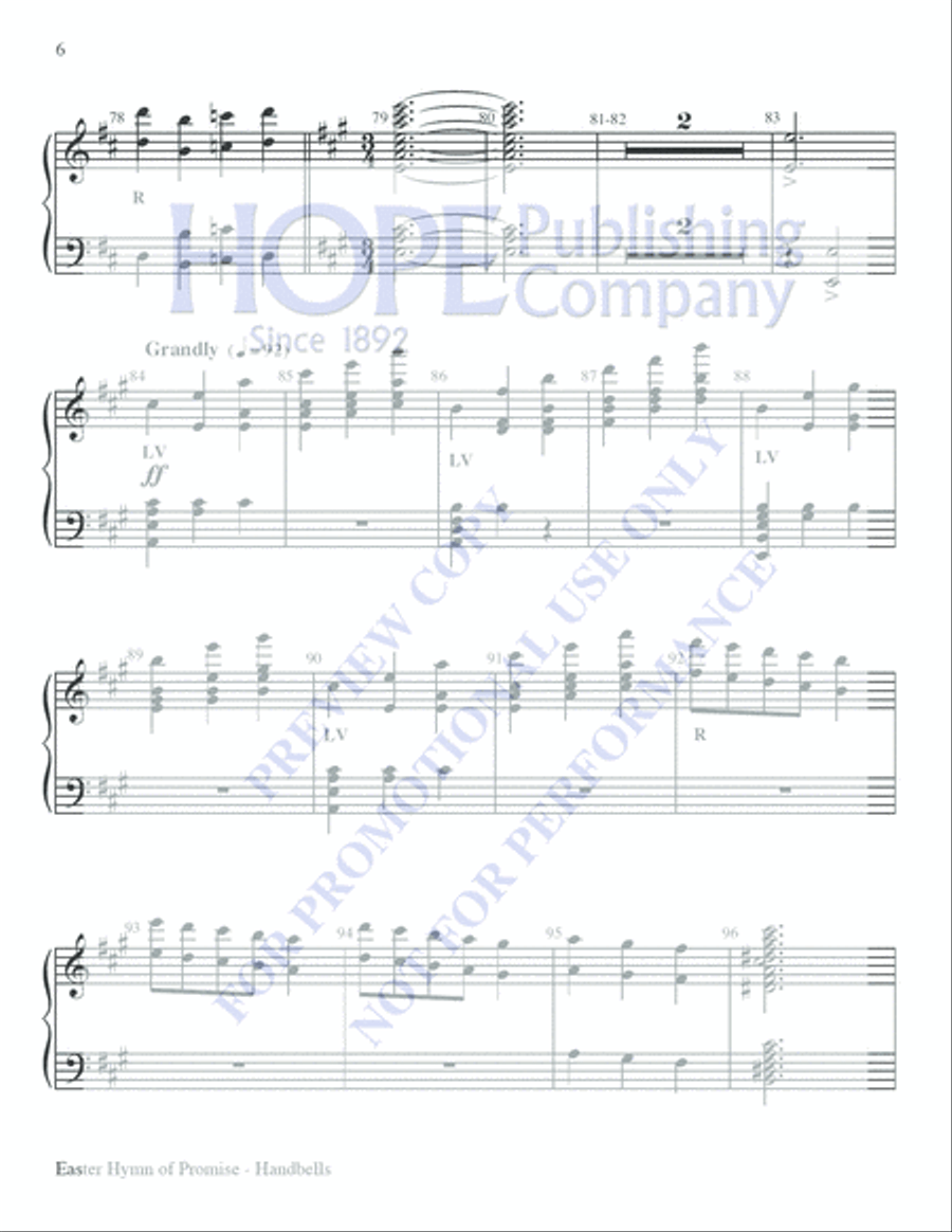 Easter Hymn of Promise Choir scores gallery preview page 6