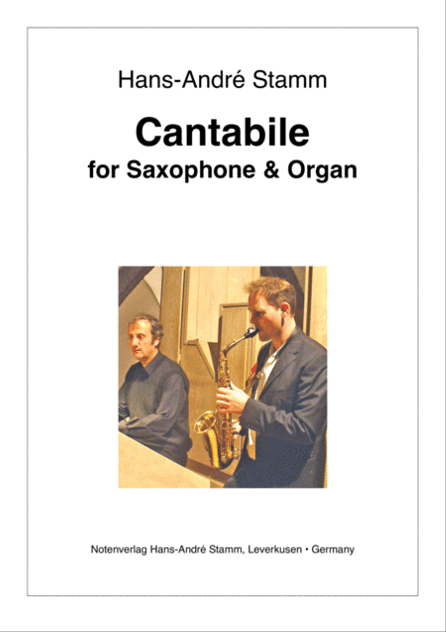 Cantabile for Saxophone and Organ Woodwind Duet scores gallery preview page 1