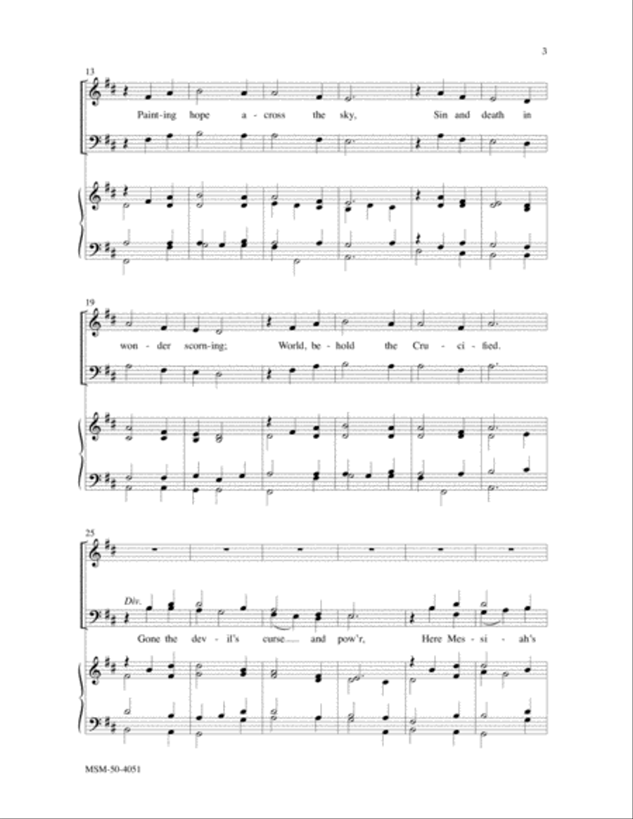 Now Life Rises in the Morning 4-Part scores gallery preview page 3