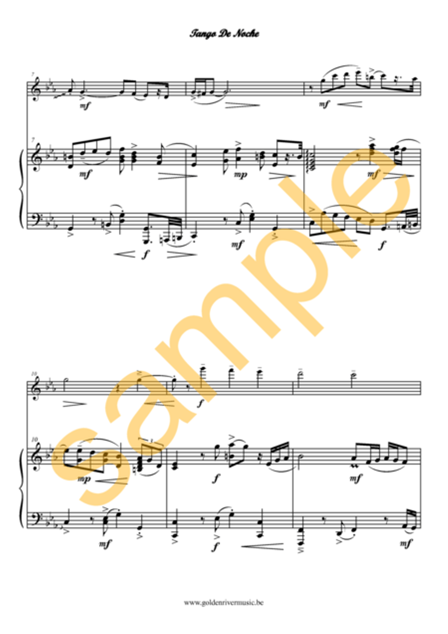 Tango de Noche / Tango Night for violin Violin Solo scores gallery preview page 3