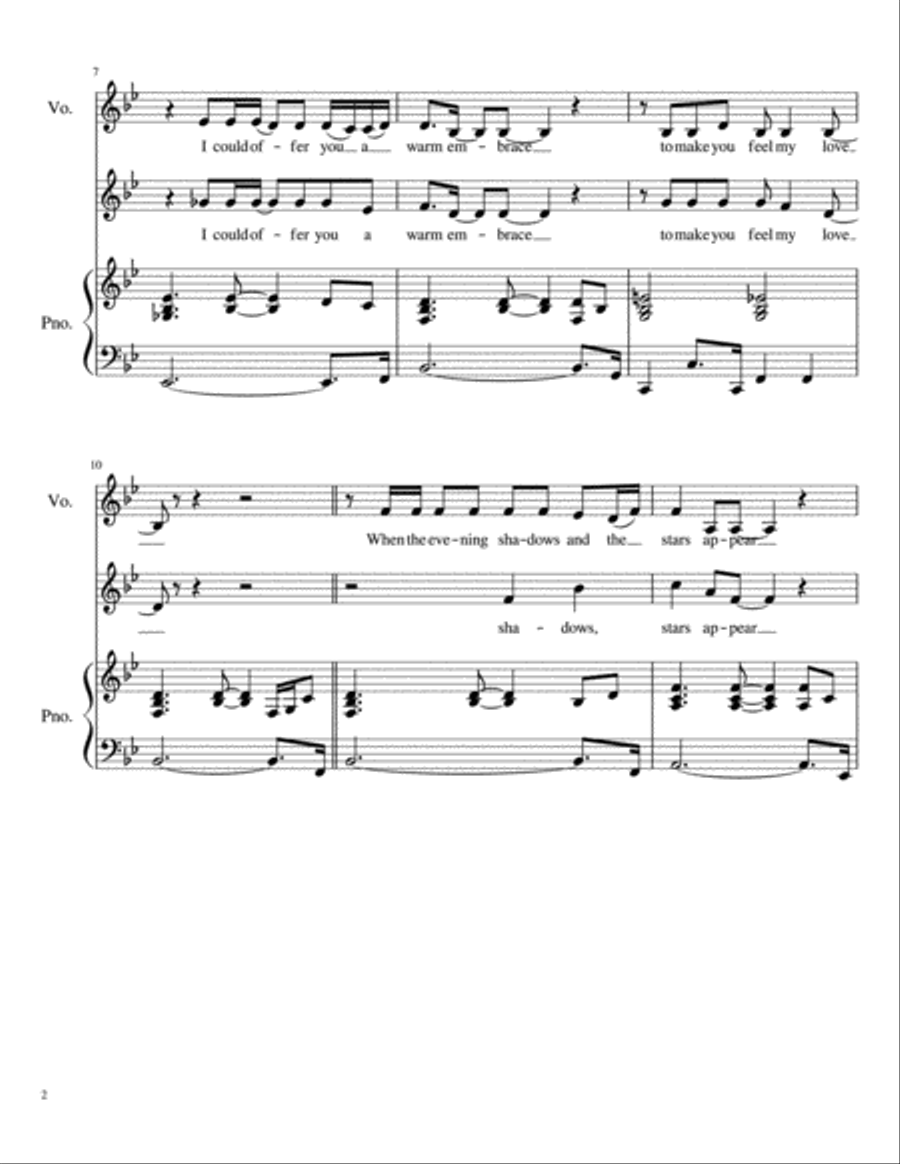 Make You Feel My Love Make You Feel My Love Piano scores gallery preview page 2