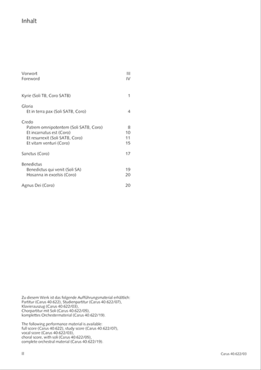 Missa brevis in D minor Missa brevis in D minor 4-Part scores gallery preview page 3