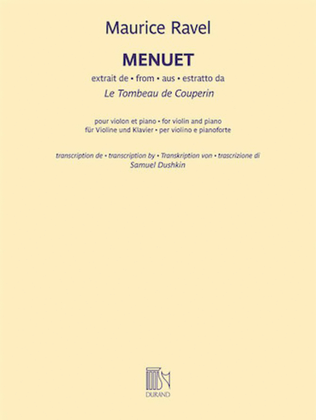 Book cover for Menuet from Le Tombeau de Couperin