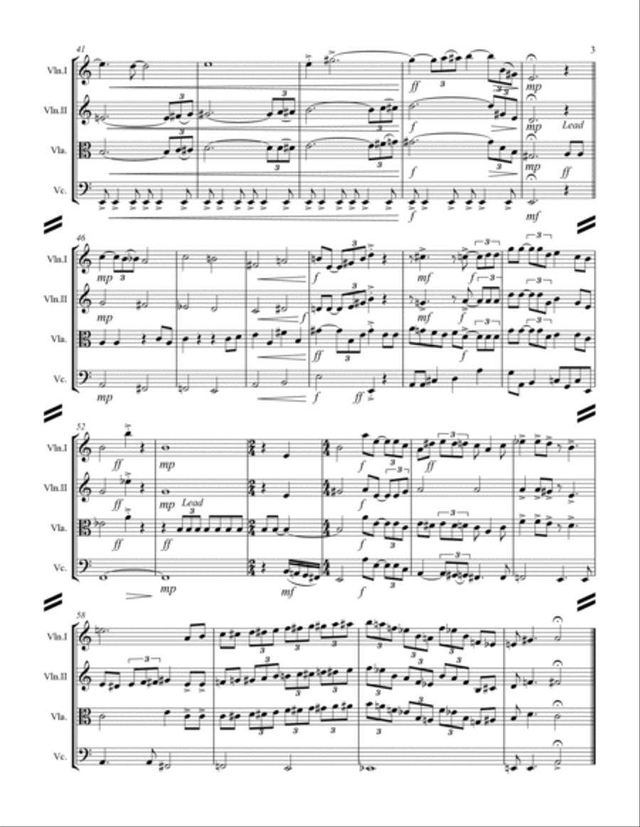 You're A Mean One, Mr. Grinch String Quartet scores gallery preview page 4