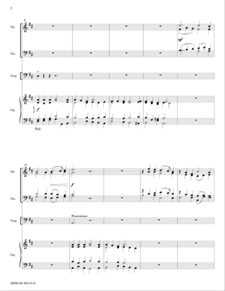 The Strife Is O'er, the Battle Done Choir scores gallery preview page 2