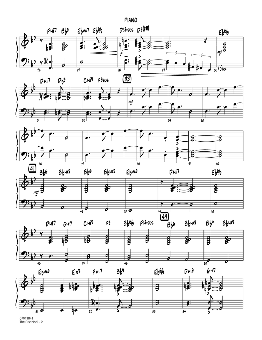 The First Noel - Piano The First Noel - Piano Jazz Ensemble scores gallery preview page 2
