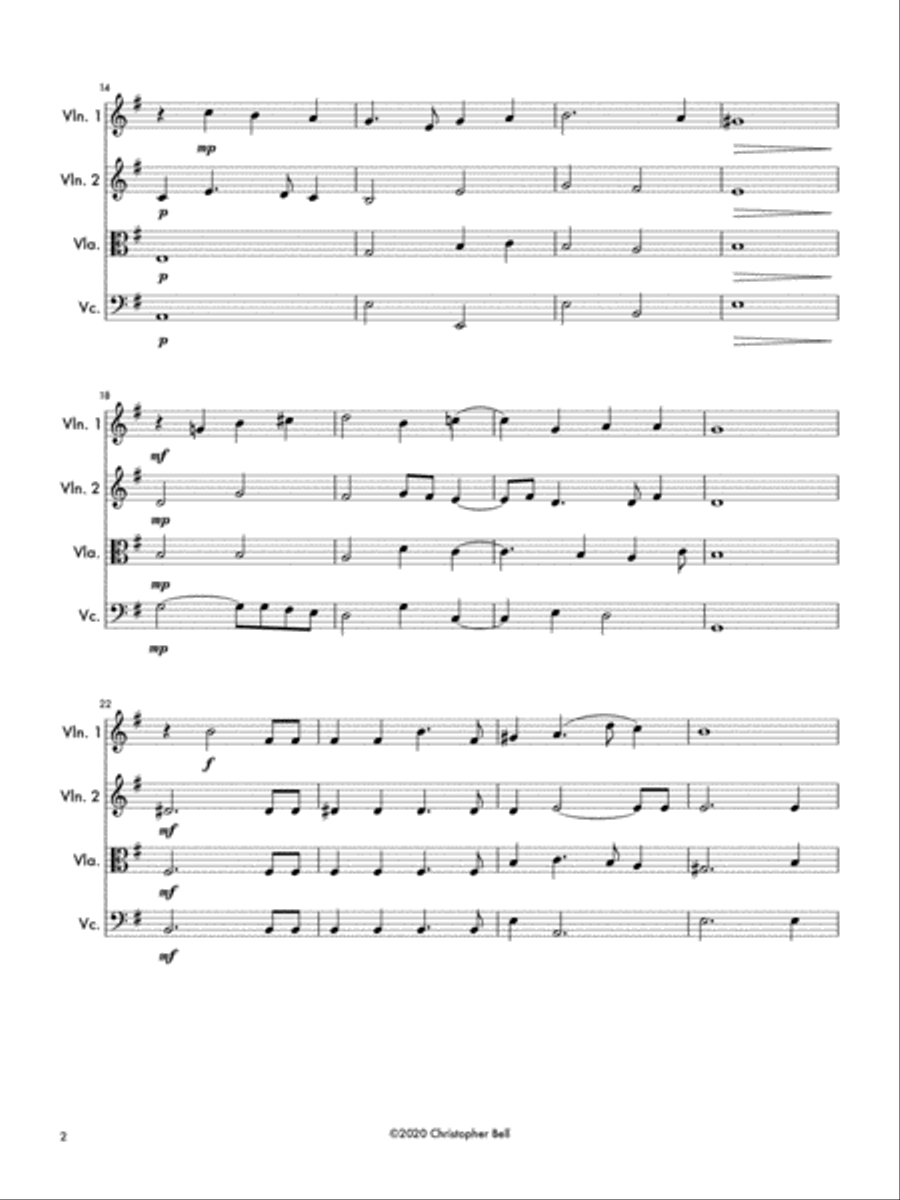Come, Heavy Sleep - String Quartet String Quartet scores gallery preview page 2