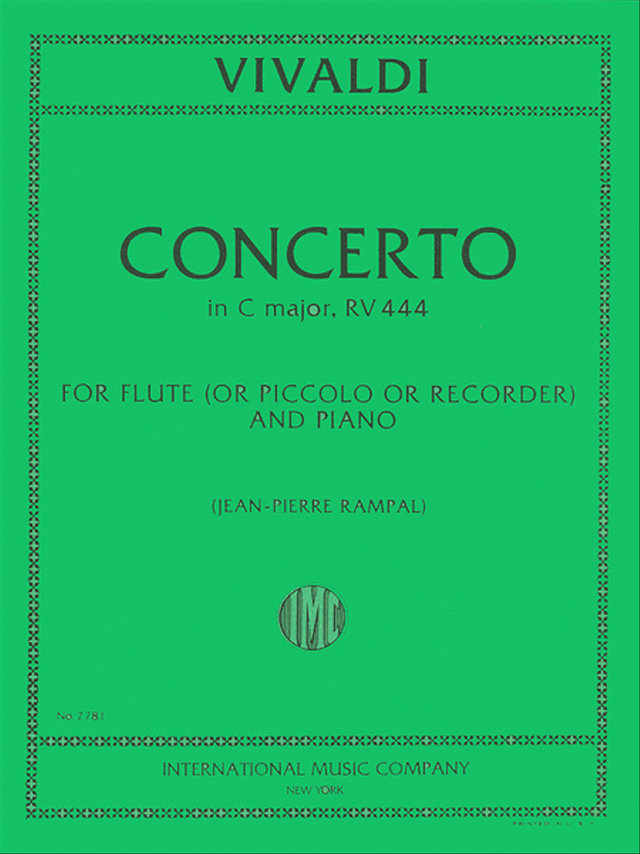 Concerto In C Major, Rv 444, Piccolo (Recorder) Piccolo scores gallery preview page 1
