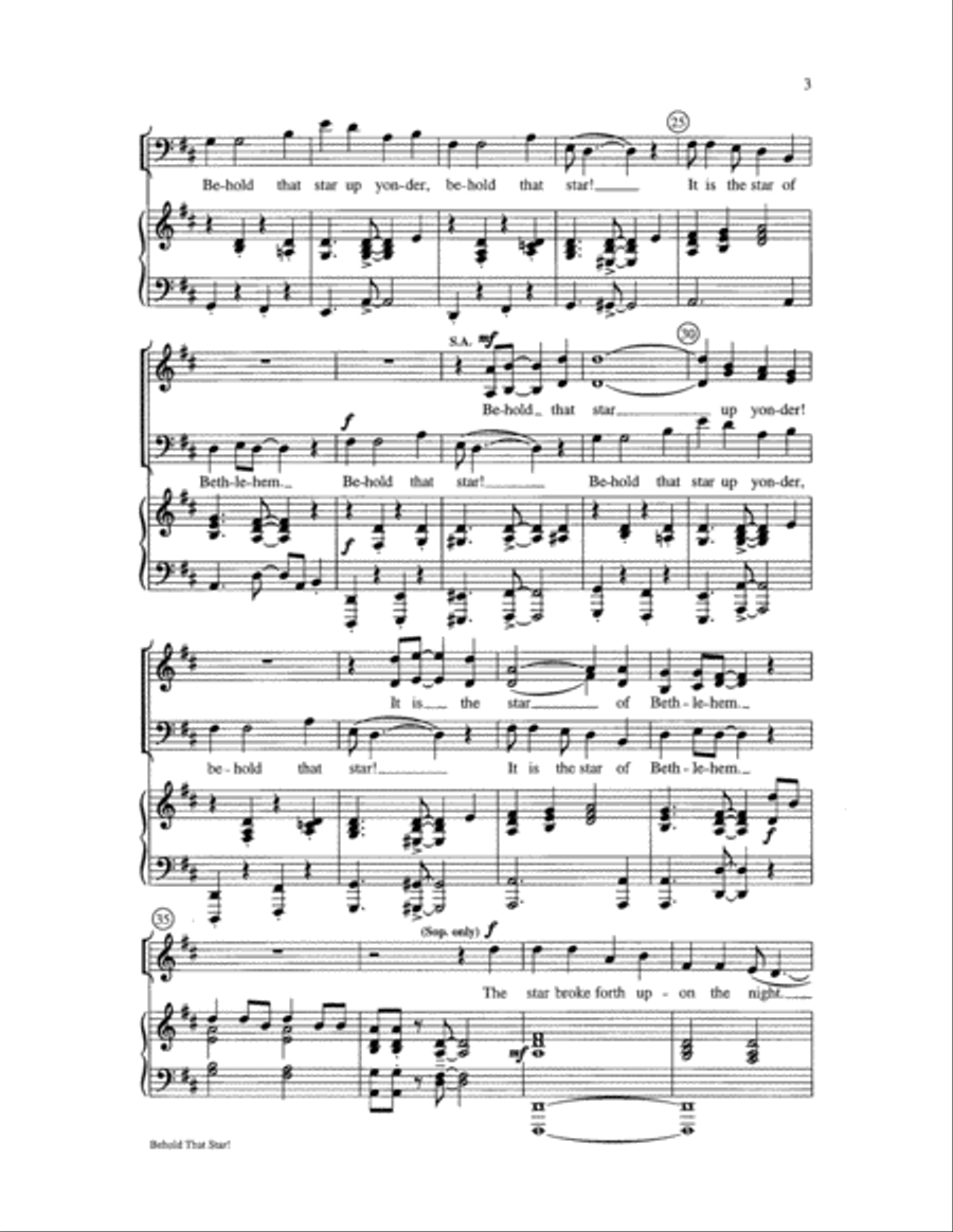 Behold that Star! with Rise Up, Shepherd and Follow Choir scores gallery preview page 3