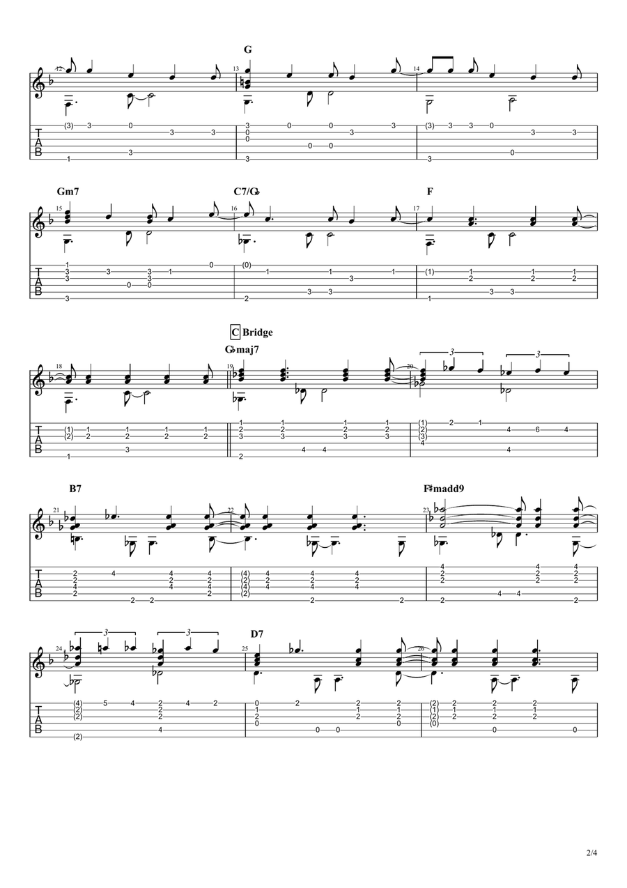 The Girl From Ipanema (garôta De Ipanema) Guitar Solo scores gallery preview page 2