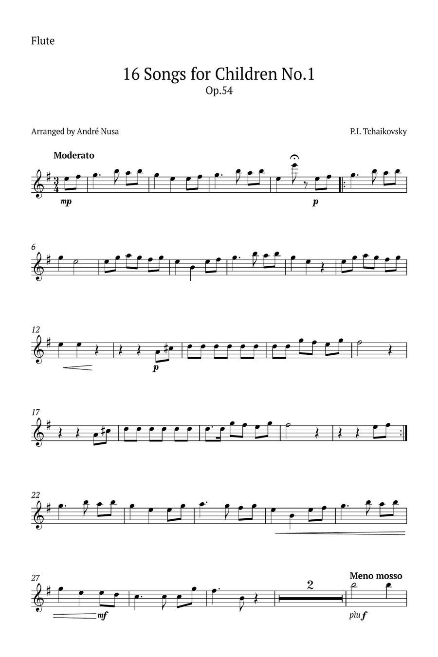16 song for children No.1 Op.54 Small Ensemble scores gallery preview page 6