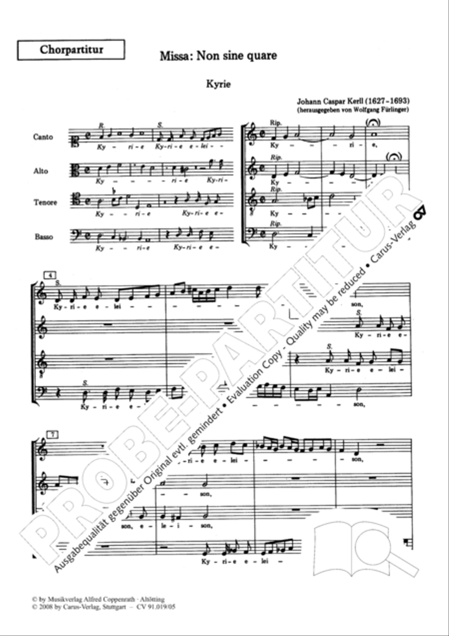 Non sine quare 4-Part scores gallery preview page 3