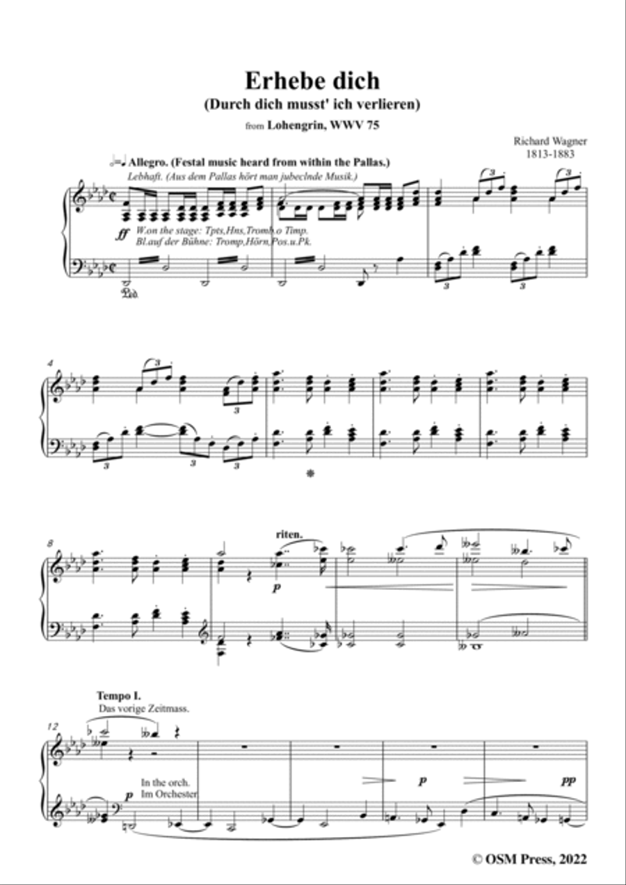 R. Wagner-Erhebe dich(Durch dich musst ich verlieren),in f minor,from Lohengrin,WWV 75 Voice scores gallery preview page 3