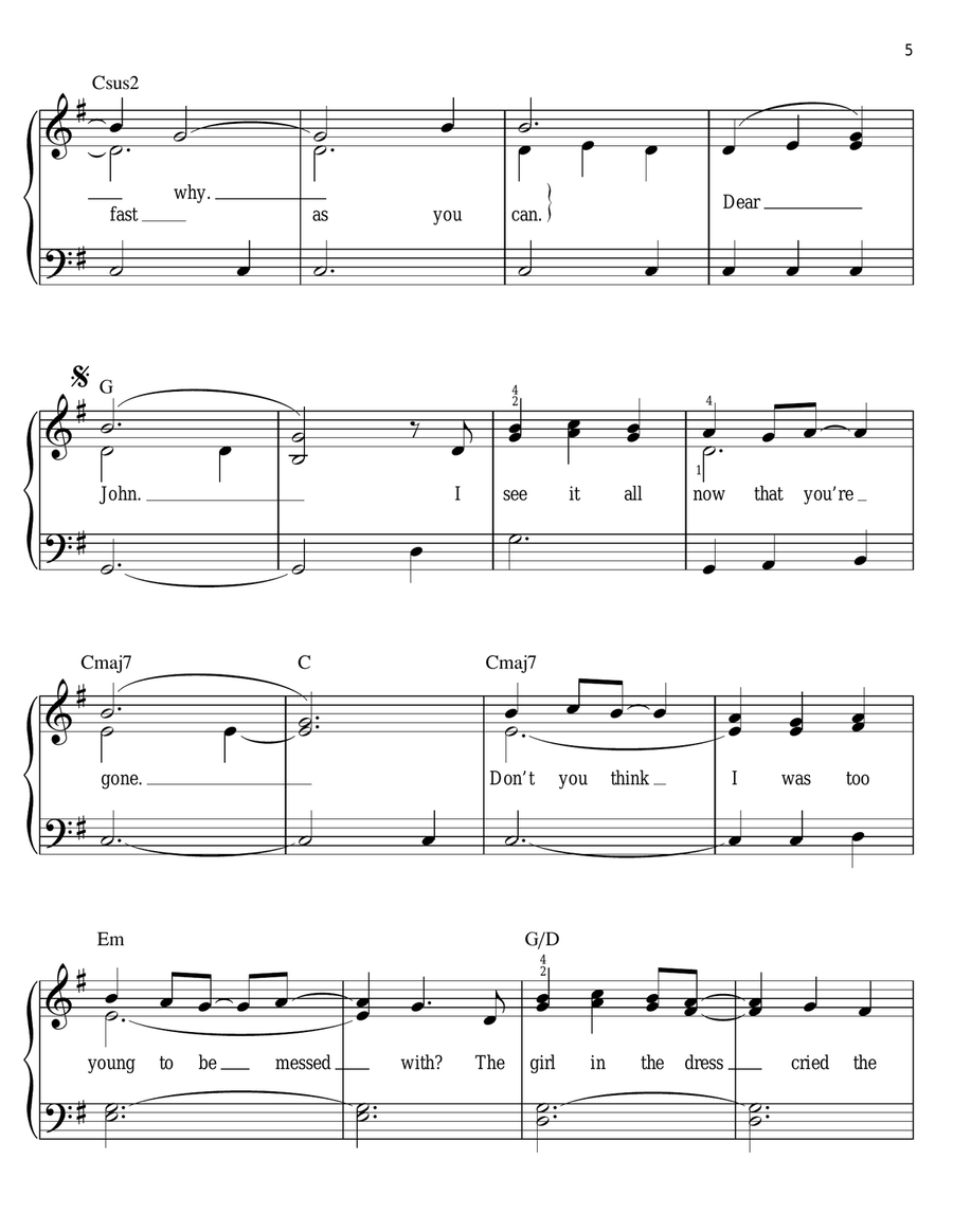 Dear John Voice scores gallery preview page 5