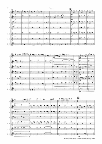 Carol of the Bells - Pentatonix style - Flute Quintet