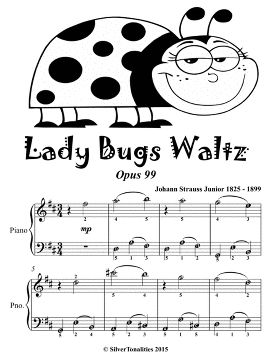 Lady Bugs Waltz Opus 99 Easiest Piano Sheet Music 2nd Edition