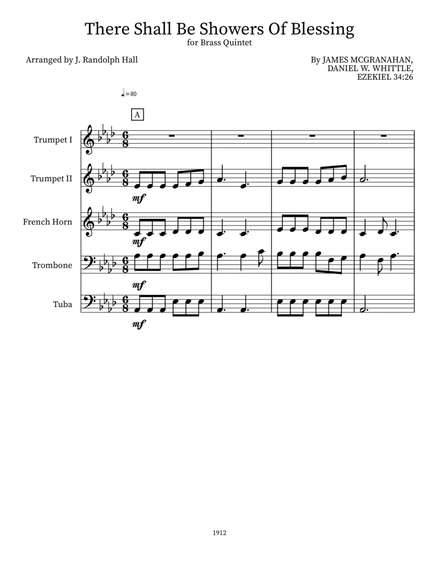There Shall Be Showers Of Blessing Small Ensemble scores gallery preview page 1