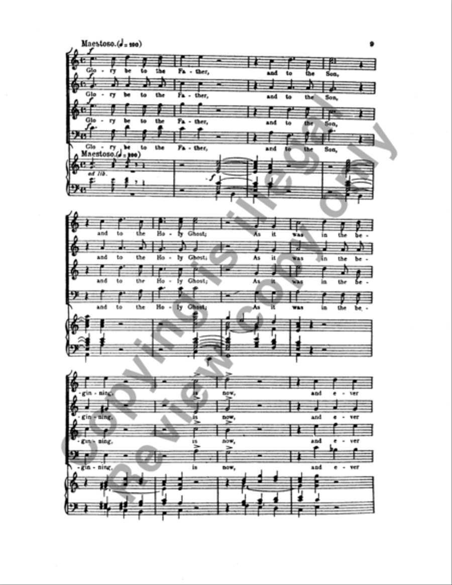 Magnificat & Nunc Dimittis in C 4-Part scores gallery preview page 21