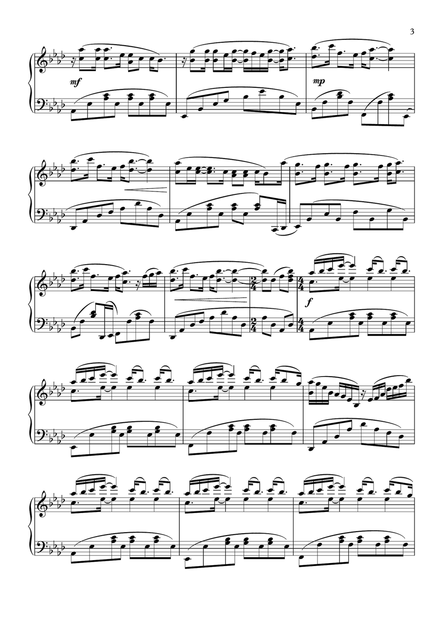 Never Enough Piano Solo scores gallery preview page 3