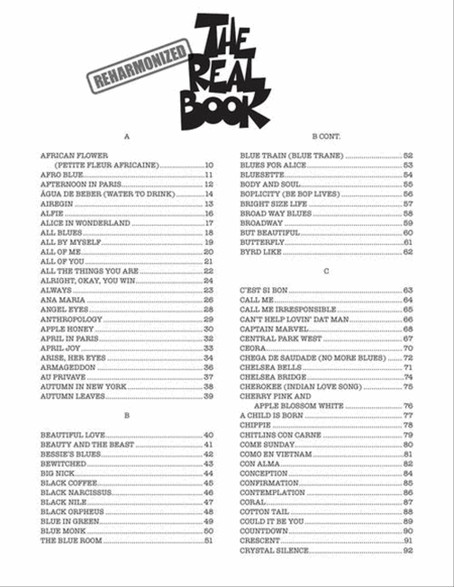 The Reharmonized Real Book – Volume 1: C Instruments Piano scores gallery preview page 5